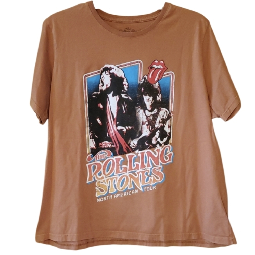 Rolling Stones North American Tour Graphic T-Shirt With‎ Band Members And Lips